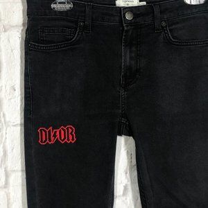 Topman x Dior Super Spray Fit Black Skinny Jeans